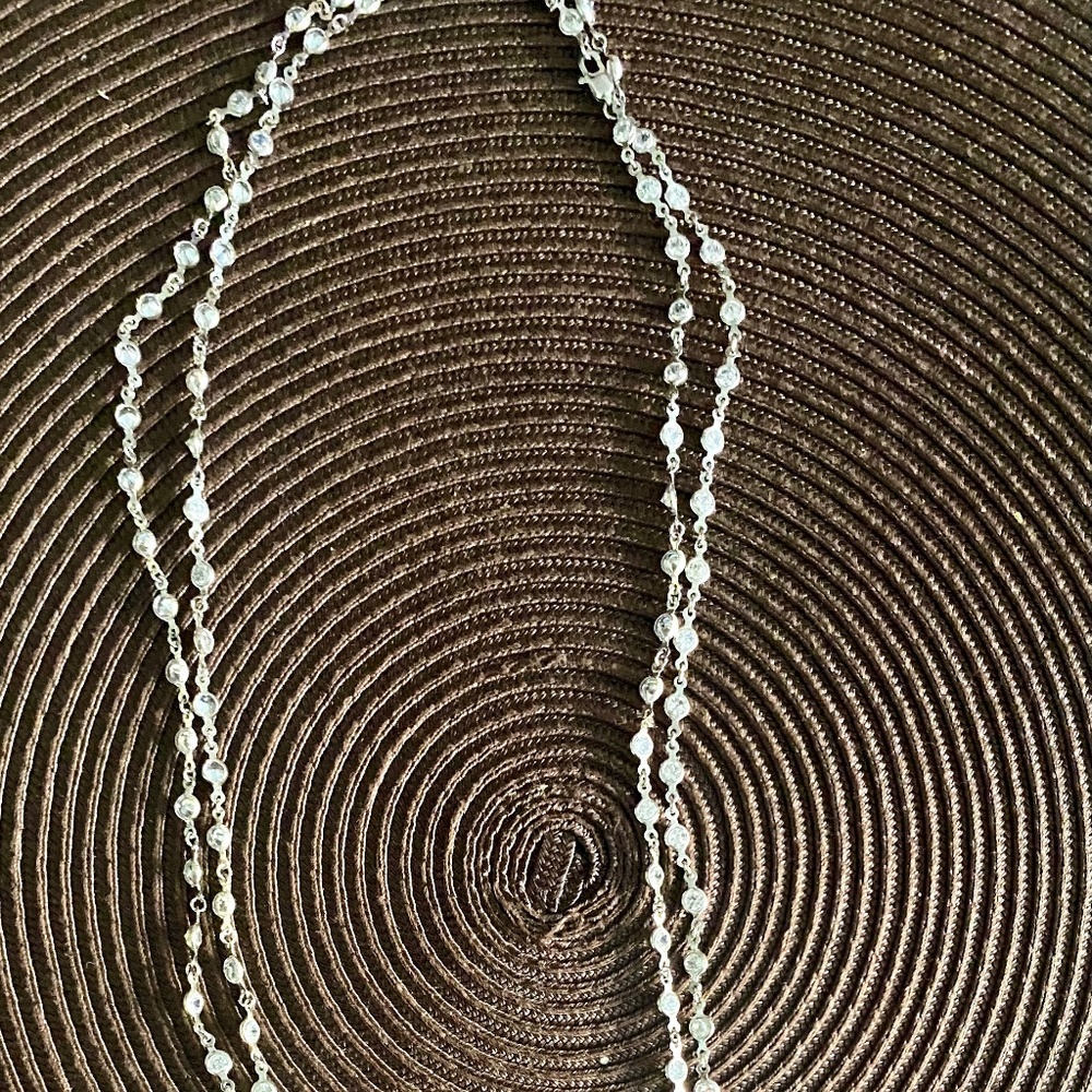 Faux diamond necklace